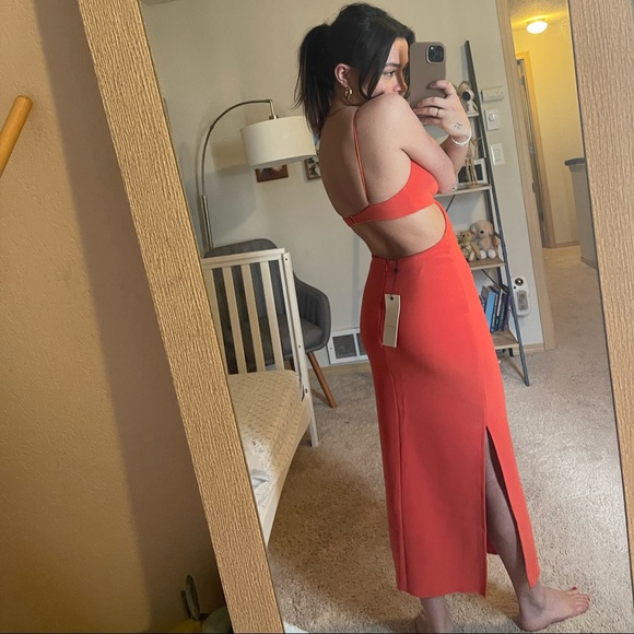 Bec & bridge Ella midi dress - FLAME - Picture 3 of 3